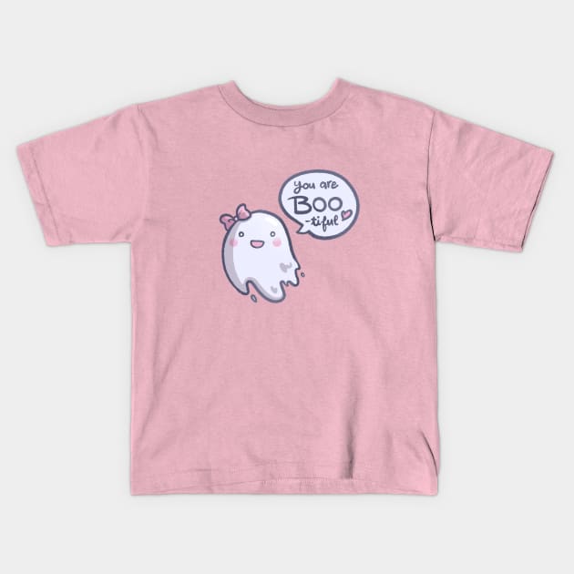 Boo-tiful Kids T-Shirt by mschibious